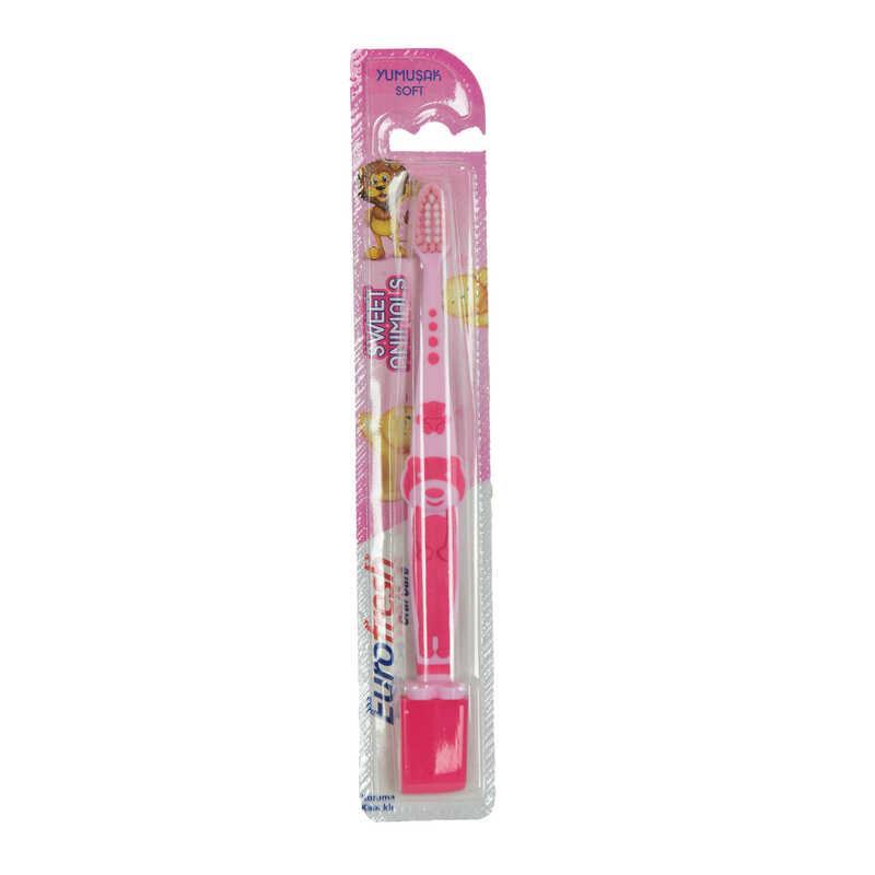 Eurofresh Diş Fırçası Çocuklar İçin Yumuşak Pembe Sweet Animals 1 Adet