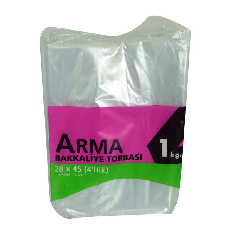 Naylon Torba Arma Şeffaf Bakkaliye Kuruyemiş Şeker Torbası 28×45 (4 lük ) Takribi 115 Adet 1000 Gr