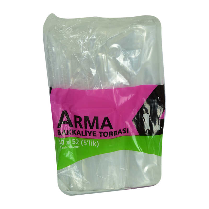 Naylon Torba Arma Şeffaf Bakkaliye Kuruyemiş Şeker Torbası 30×52 (5 lik ) Takribi 85 Adet 1000 Gr